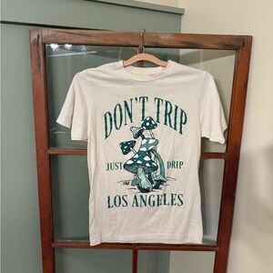 Graphic Tee - White with Green Print